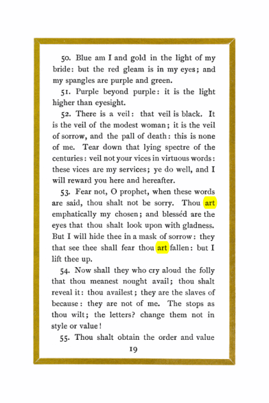 Original scan of Liber Al vel Legis, PDF page 19