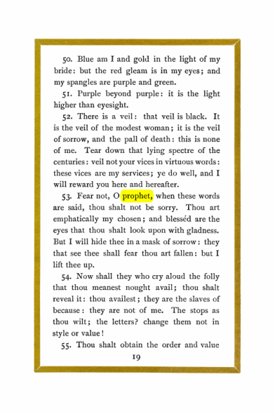Original scan of Liber Al vel Legis, PDF page 19