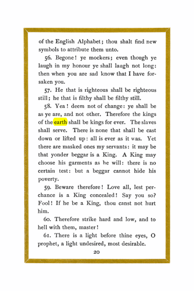 Original scan of Liber Al vel Legis, PDF page 20