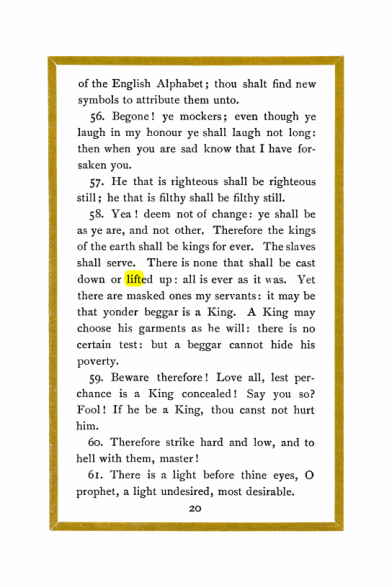 Original scan of Liber Al vel Legis, PDF page 20