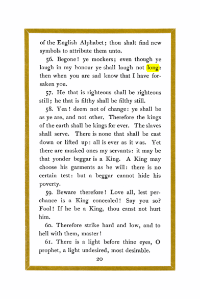Original scan of Liber Al vel Legis, PDF page 20