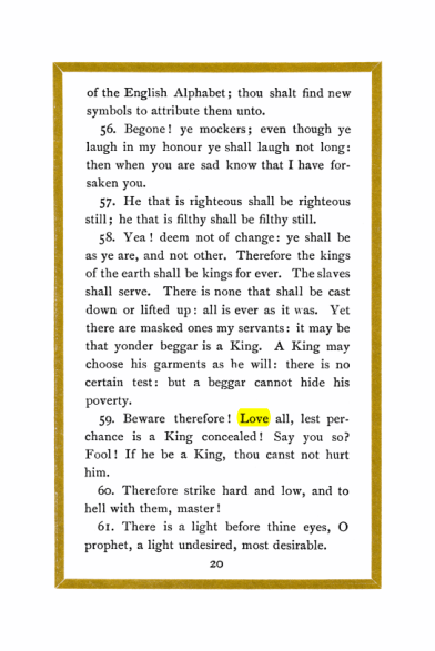 Original scan of Liber Al vel Legis, PDF page 20