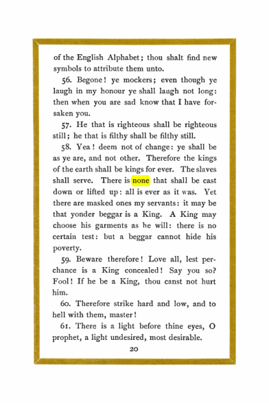 Original scan of Liber Al vel Legis, PDF page 20