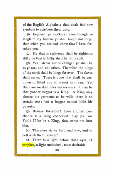 Original scan of Liber Al vel Legis, PDF page 20