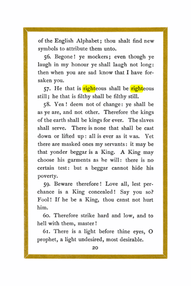 Original scan of Liber Al vel Legis, PDF page 20