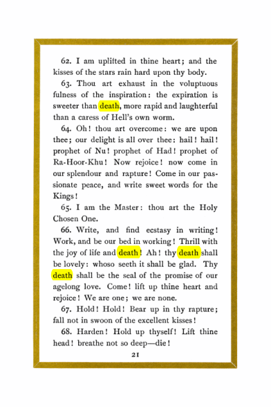 Original scan of Liber Al vel Legis, PDF page 21
