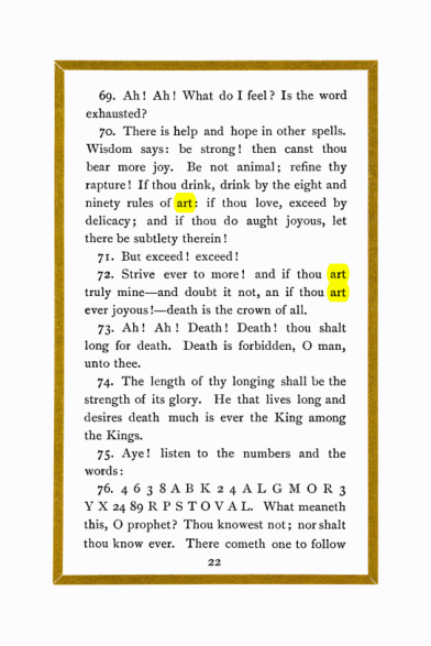 Original scan of Liber Al vel Legis, PDF page 22