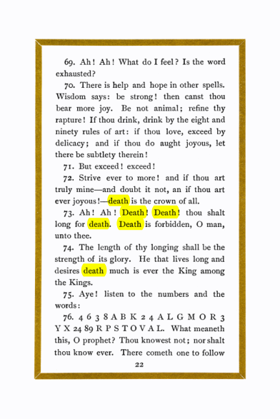 Original scan of Liber Al vel Legis, PDF page 22