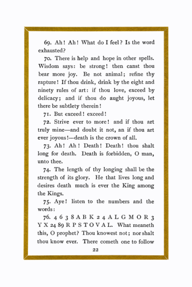 Original scan of Liber Al vel Legis, PDF page 22