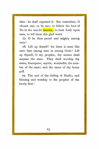 Original scan of Liber Al vel Legis, PDF page 23