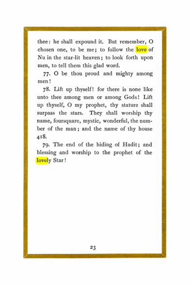 Original scan of Liber Al vel Legis, PDF page 23