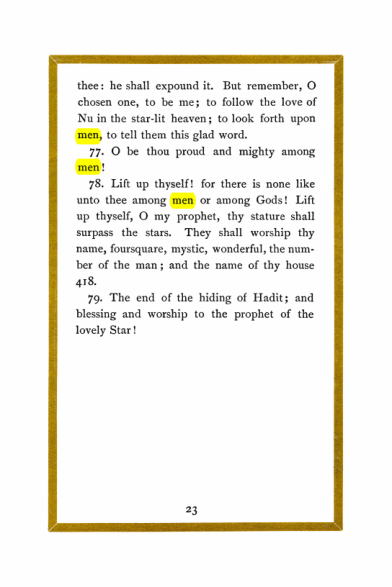 Original scan of Liber Al vel Legis, PDF page 23