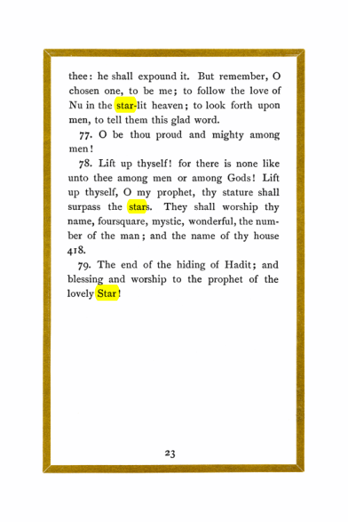 Original scan of Liber Al vel Legis, PDF page 23