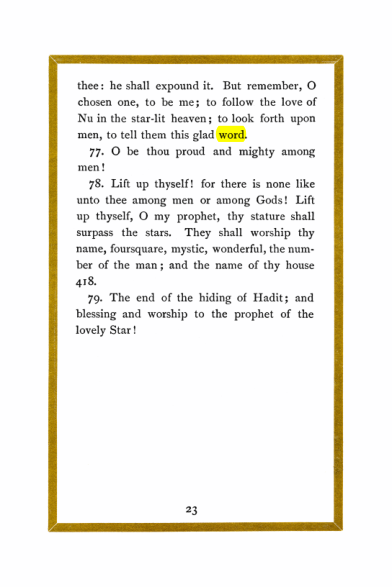 Original scan of Liber Al vel Legis, PDF page 23