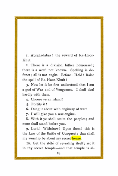 Original scan of Liber Al vel Legis, PDF page 24