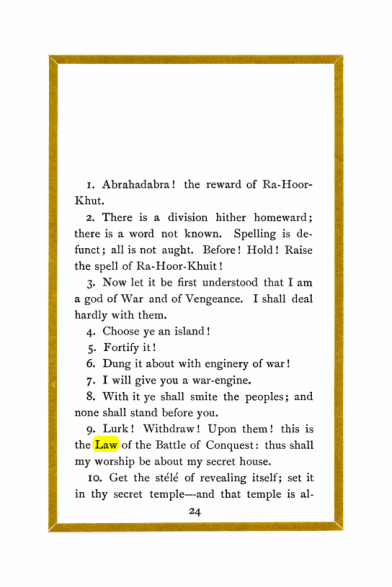 Original scan of Liber Al vel Legis, PDF page 24