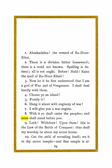 Original scan of Liber Al vel Legis, PDF page 24