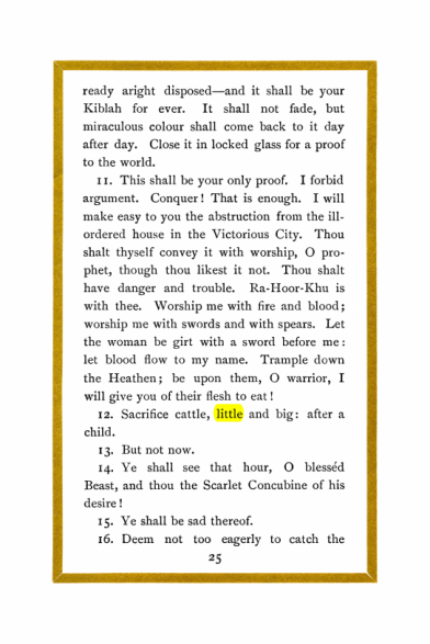Original scan of Liber Al vel Legis, PDF page 25