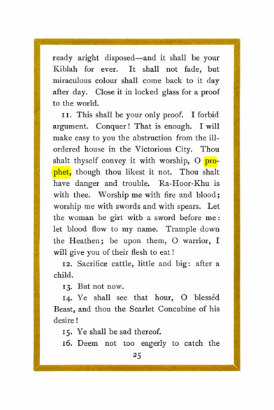 Original scan of Liber Al vel Legis, PDF page 25