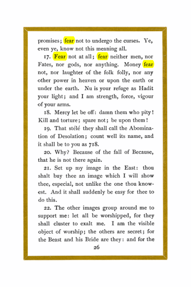 Original scan of Liber Al vel Legis, PDF page 26
