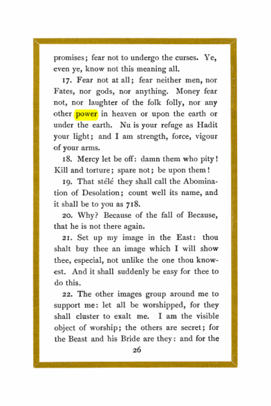 Original scan of Liber Al vel Legis, PDF page 26