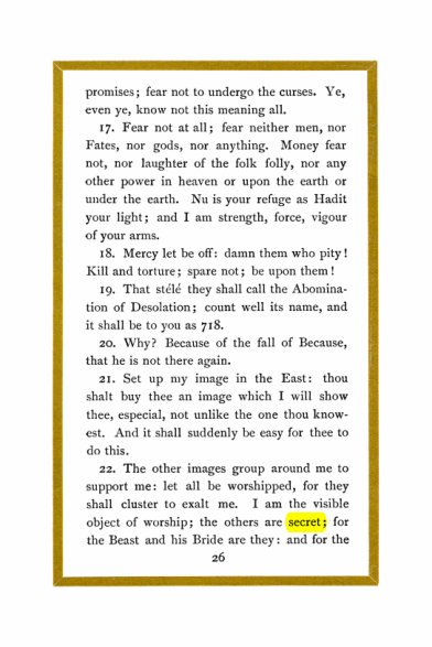 Original scan of Liber Al vel Legis, PDF page 26