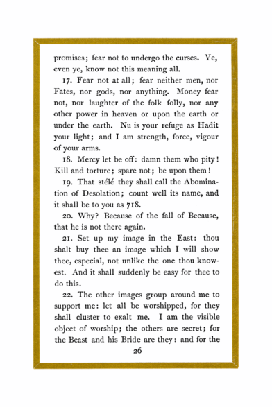 Original scan of Liber Al vel Legis, PDF page 26