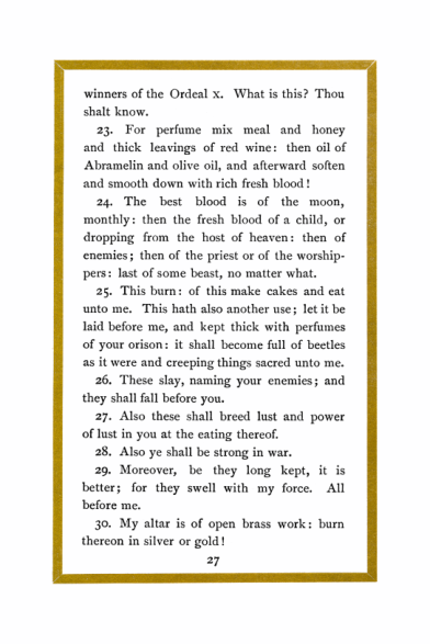 Original scan of Liber Al vel Legis, PDF page 27