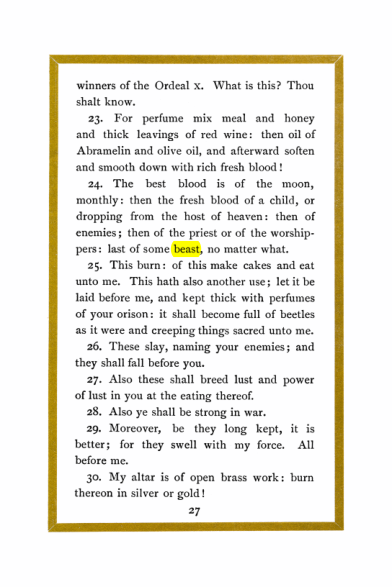Original scan of Liber Al vel Legis, PDF page 27