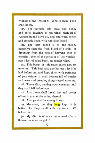 Original scan of Liber Al vel Legis, PDF page 27