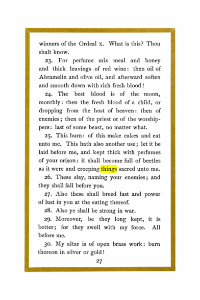 Original scan of Liber Al vel Legis, PDF page 27