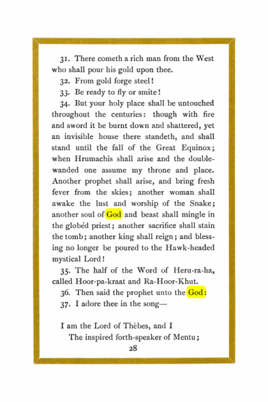 Original scan of Liber Al vel Legis, PDF page 28