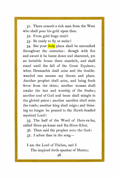 Original scan of Liber Al vel Legis, PDF page 28