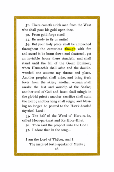Original scan of Liber Al vel Legis, PDF page 28