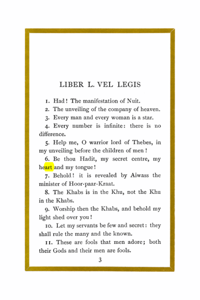 Original scan of Liber Al vel Legis, PDF page 3