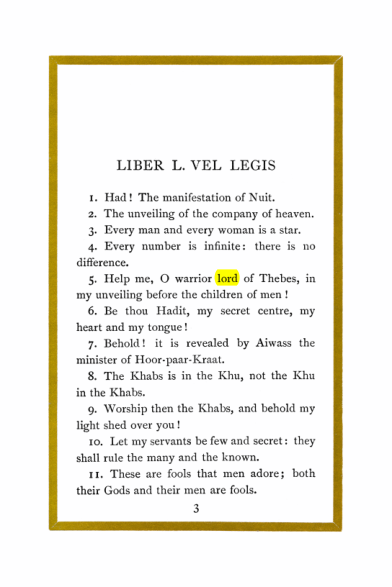 Original scan of Liber Al vel Legis, PDF page 3