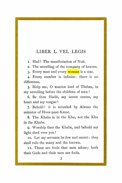 Original scan of Liber Al vel Legis, PDF page 3