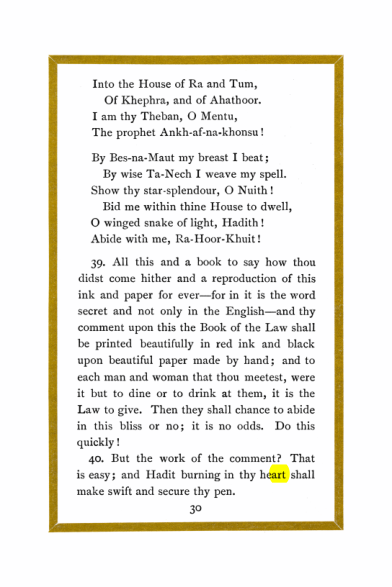 Original scan of Liber Al vel Legis, PDF page 30