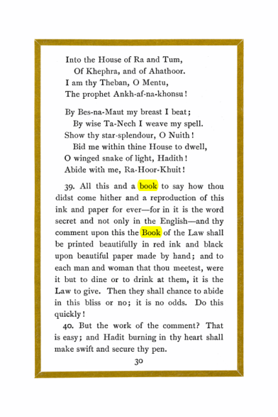 Original scan of Liber Al vel Legis, PDF page 30