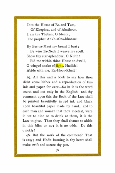 Original scan of Liber Al vel Legis, PDF page 30