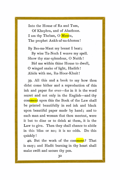 Original scan of Liber Al vel Legis, PDF page 30