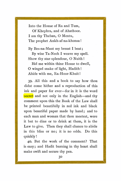 Original scan of Liber Al vel Legis, PDF page 30