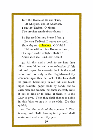 Original scan of Liber Al vel Legis, PDF page 30
