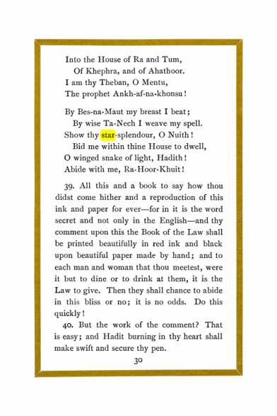 Original scan of Liber Al vel Legis, PDF page 30