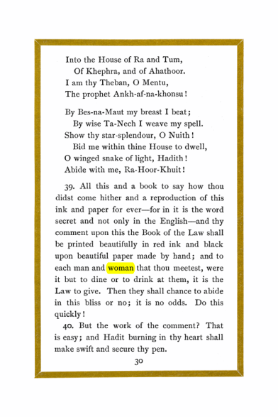 Original scan of Liber Al vel Legis, PDF page 30