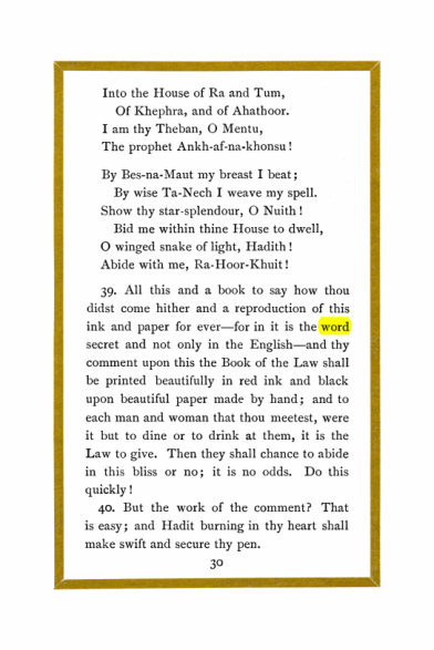 Original scan of Liber Al vel Legis, PDF page 30
