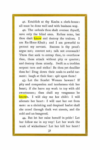Original scan of Liber Al vel Legis, PDF page 31