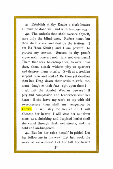Original scan of Liber Al vel Legis, PDF page 31