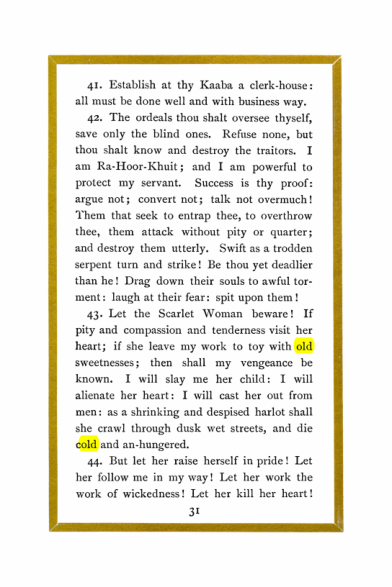 Original scan of Liber Al vel Legis, PDF page 31