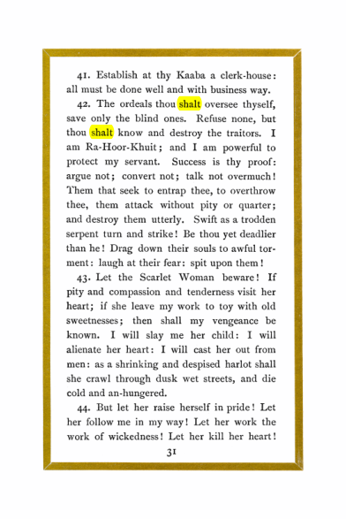 Original scan of Liber Al vel Legis, PDF page 31